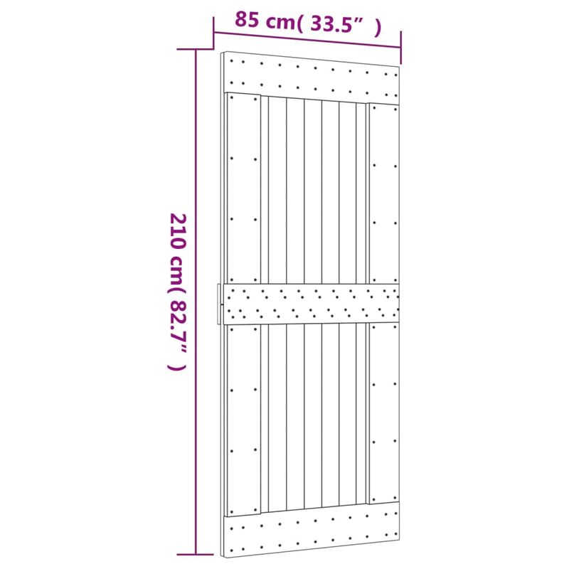 Casa si Gradina - Constructii - Usi interior, exterior si garaj - Usi interior - Usa „NARVIK”, 85x210 cm, lemn masiv de pin - Infinity.ro