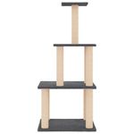 Petshop - Accesorii petshop - Jucarii animale - Ansambluri de joaca - Ansamblu pisici, stalpi din funie sisal, gri inchis, 111 cm - Infinity.ro