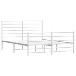Casa si Gradina - Mobilier - Paturi si accesorii - Paturi - Cadru de pat metalic cu tablie, alb, 140x200 cm - Infinity.ro