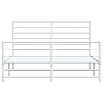 Casa si Gradina - Mobilier - Paturi si accesorii - Paturi - Cadru de pat metalic cu tablie, alb, 140x200 cm - Infinity.ro
