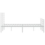 Casa si Gradina - Mobilier - Paturi si accesorii - Paturi - Cadru de pat metalic cu tablie, alb, 140x200 cm - Infinity.ro