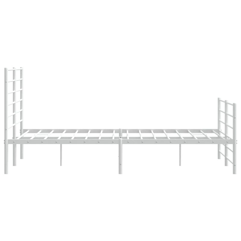 Casa si Gradina - Mobilier - Paturi si accesorii - Paturi - Cadru de pat metalic cu tablie, alb, 140x200 cm - Infinity.ro