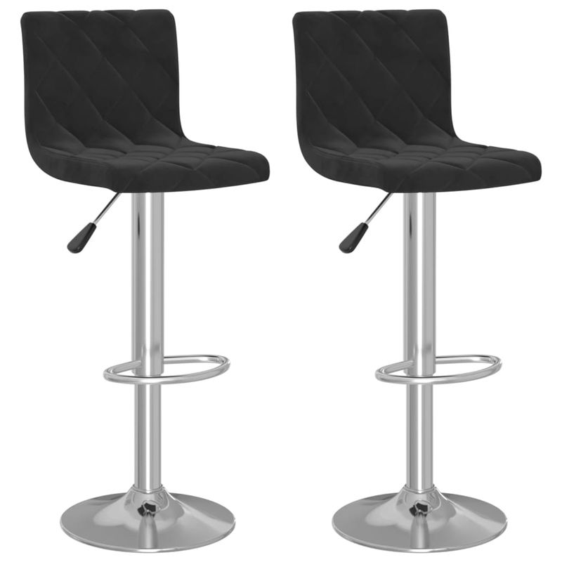 Casa si Gradina - Mobilier - Scaune si fotolii - Scaune - Scaune de bar, 2 buc., negru, catifea - Infinity.ro