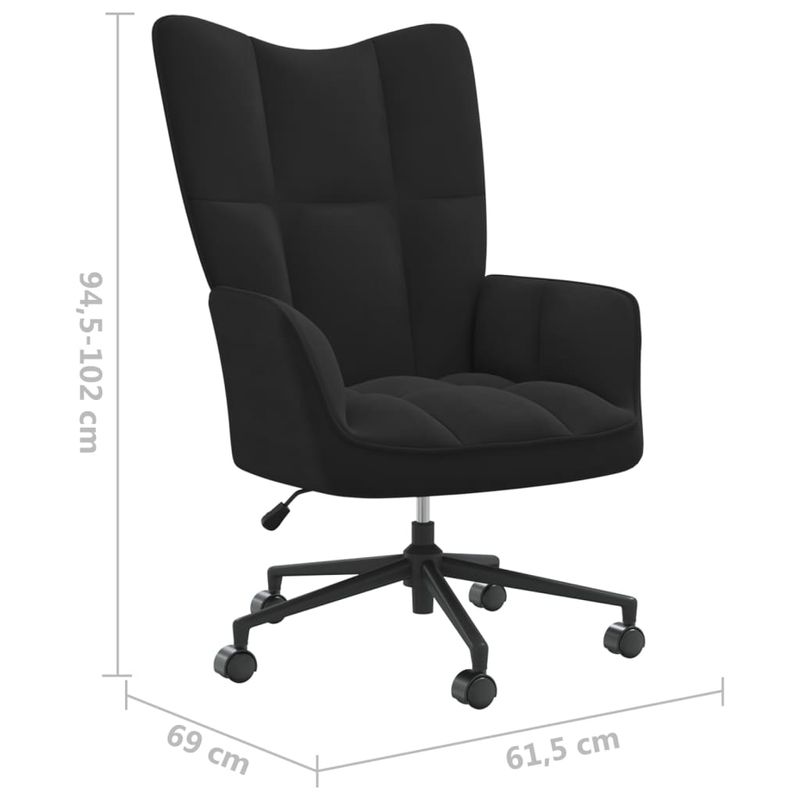 Casa si Gradina - Mobilier - Scaune si fotolii - Fotolii - Fotoliu de relaxare, negru, catifea - Infinity.ro