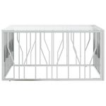 Casa si Gradina - Mobilier - Mese si birouri - Masute de cafea - Masuta de cafea, 100x100x50 cm, otel inoxidabil și sticla, argintiu - Infinity.ro