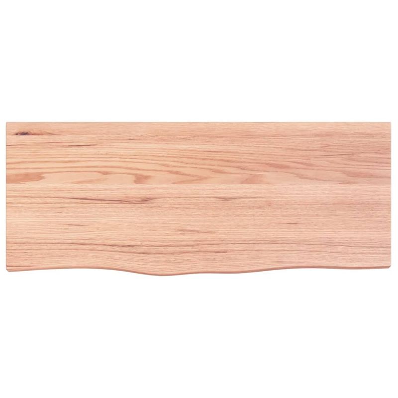 Casa si Gradina - Mobilier - Biblioteci si rafturi - Rafturi - Raft de perete maro deschis 100x40x(2-4) cm lemn stejar tratat - Infinity.ro