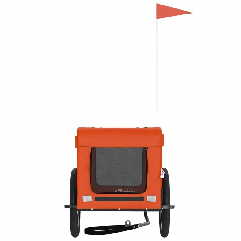 Petshop - Accesorii petshop - Culcusuri si custi - Genti si articole transport - Remorca bicicleta animale companie portocaliu/negru oxford/fier - Infinity.ro