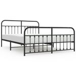 Casa si Gradina - Mobilier - Paturi si accesorii - Paturi - Cadru pat metalic cu tablie de cap/picioare, negru, 180x200 cm - Infinity.ro
