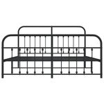 Casa si Gradina - Mobilier - Paturi si accesorii - Paturi - Cadru pat metalic cu tablie de cap/picioare, negru, 180x200 cm - Infinity.ro