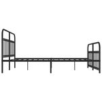 Casa si Gradina - Mobilier - Paturi si accesorii - Paturi - Cadru pat metalic cu tablie de cap/picioare, negru, 180x200 cm - Infinity.ro