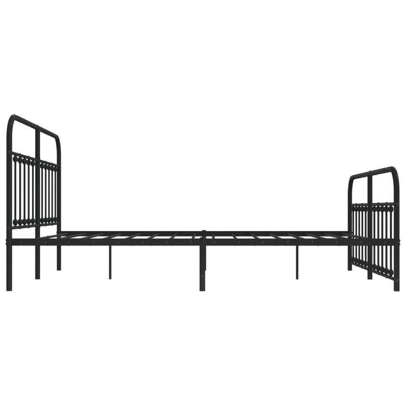 Casa si Gradina - Mobilier - Paturi si accesorii - Paturi - Cadru pat metalic cu tablie de cap/picioare, negru, 180x200 cm - Infinity.ro