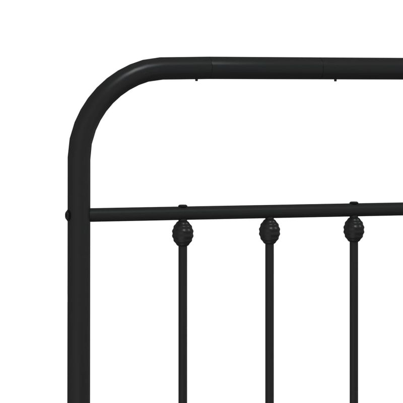 Casa si Gradina - Mobilier - Paturi si accesorii - Paturi - Cadru pat metalic cu tablie de cap/picioare, negru, 180x200 cm - Infinity.ro