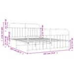 Casa si Gradina - Mobilier - Paturi si accesorii - Paturi - Cadru pat metalic cu tablie de cap/picioare, negru, 180x200 cm - Infinity.ro