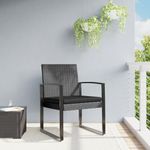 Casa si Gradina - Gradina si terasa - Mobilier exterior - Scaune si sezlonguri gradina - Scaune de bucatarie de gradina, 2 buc., gri inchis, rattan PP - Infinity.ro