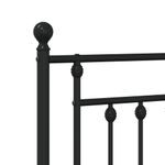 Casa si Gradina - Mobilier - Paturi si accesorii - Accesorii paturi - Tablie de pat metalica, negru, 120 cm - Infinity.ro
