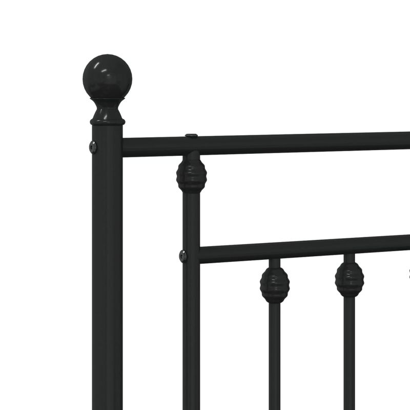 Casa si Gradina - Mobilier - Paturi si accesorii - Accesorii paturi - Tablie de pat metalica, negru, 120 cm - Infinity.ro