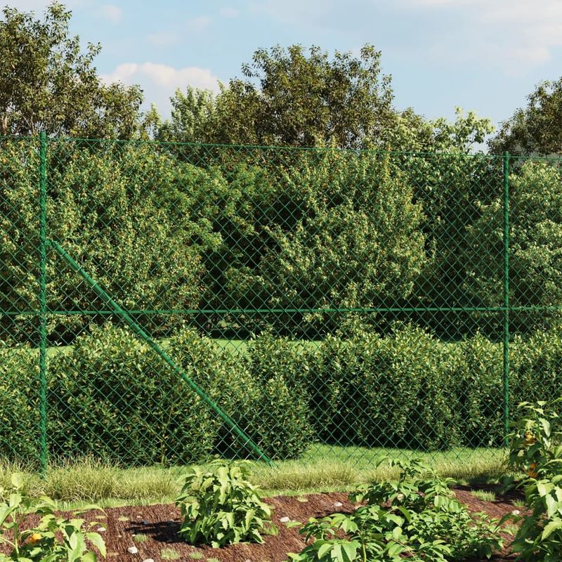 Casa si Gradina - Gradina si terasa - Garduri, panouri si accesorii - Gard plasa de sarma cu bordura, verde, 1,4x10 m - Infinity.ro