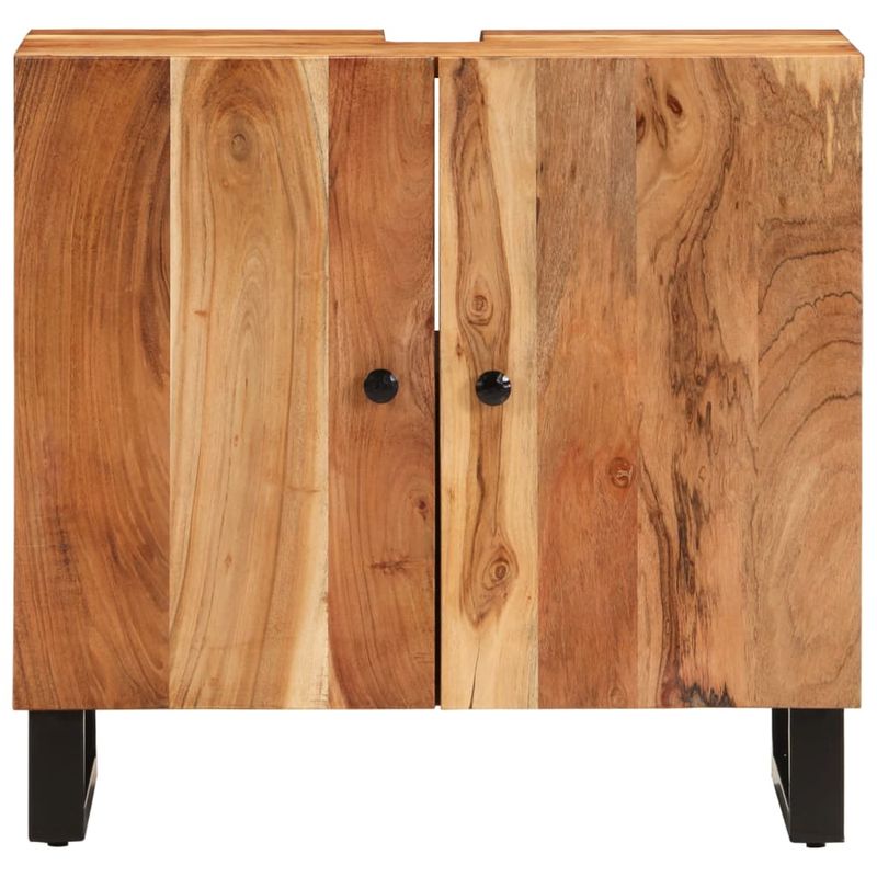 Casa si Gradina - Mobilier - Mobilier baie - Comode baie - Dulap de chiuveta 62x33x58 cm lemn masiv acacia & lemn compozit - Infinity.ro