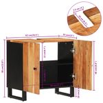 Casa si Gradina - Mobilier - Mobilier baie - Comode baie - Dulap de chiuveta 62x33x58 cm lemn masiv acacia & lemn compozit - Infinity.ro