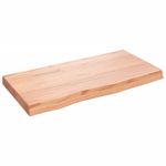 Casa si Gradina - Mobilier - Biblioteci si rafturi - Rafturi - Raft de perete maro deschis 80x40x(2-6) cm lemn stejar tratat - Infinity.ro