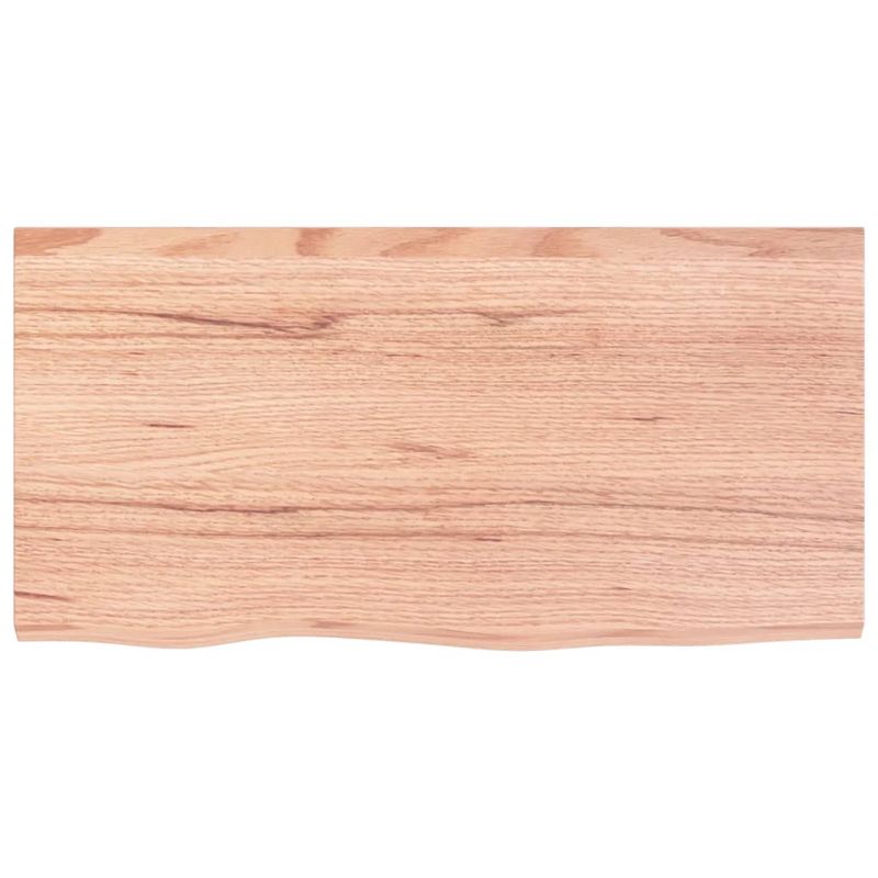 Casa si Gradina - Mobilier - Biblioteci si rafturi - Rafturi - Raft de perete maro deschis 80x40x(2-6) cm lemn stejar tratat - Infinity.ro