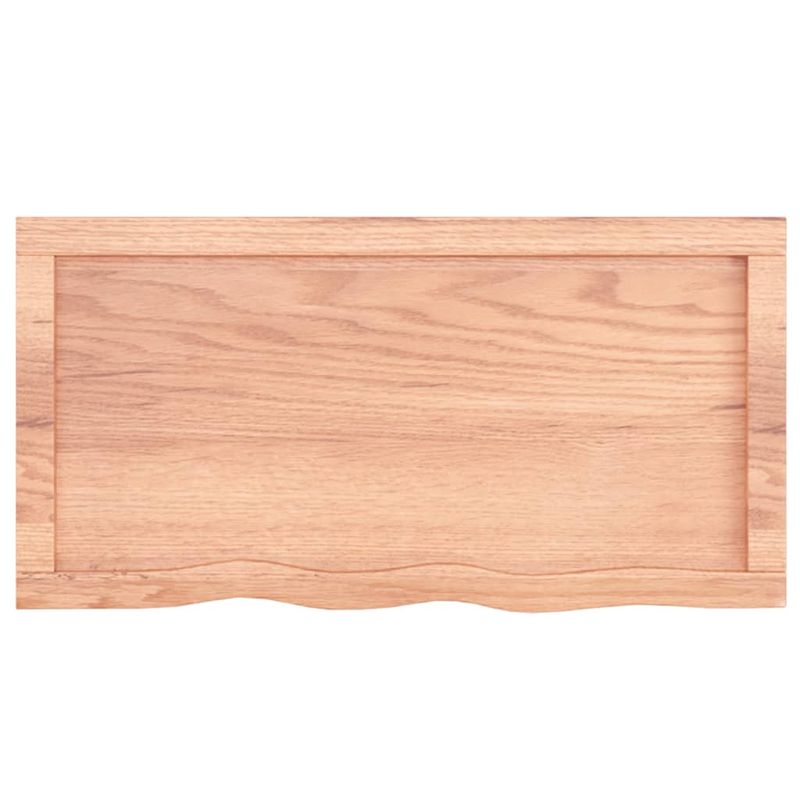 Casa si Gradina - Mobilier - Biblioteci si rafturi - Rafturi - Raft de perete maro deschis 80x40x(2-6) cm lemn stejar tratat - Infinity.ro