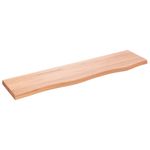 Casa si Gradina - Mobilier - Biblioteci si rafturi - Rafturi - Polita perete maro deschis 80x20x2 cm lemn masiv stejar tratat - Infinity.ro