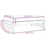 Casa si Gradina - Gradina si terasa - Mobilier exterior - Canapele si fotolii gradina - Taburet de gradina, 120x80 cm, lemn masiv de pin - Infinity.ro