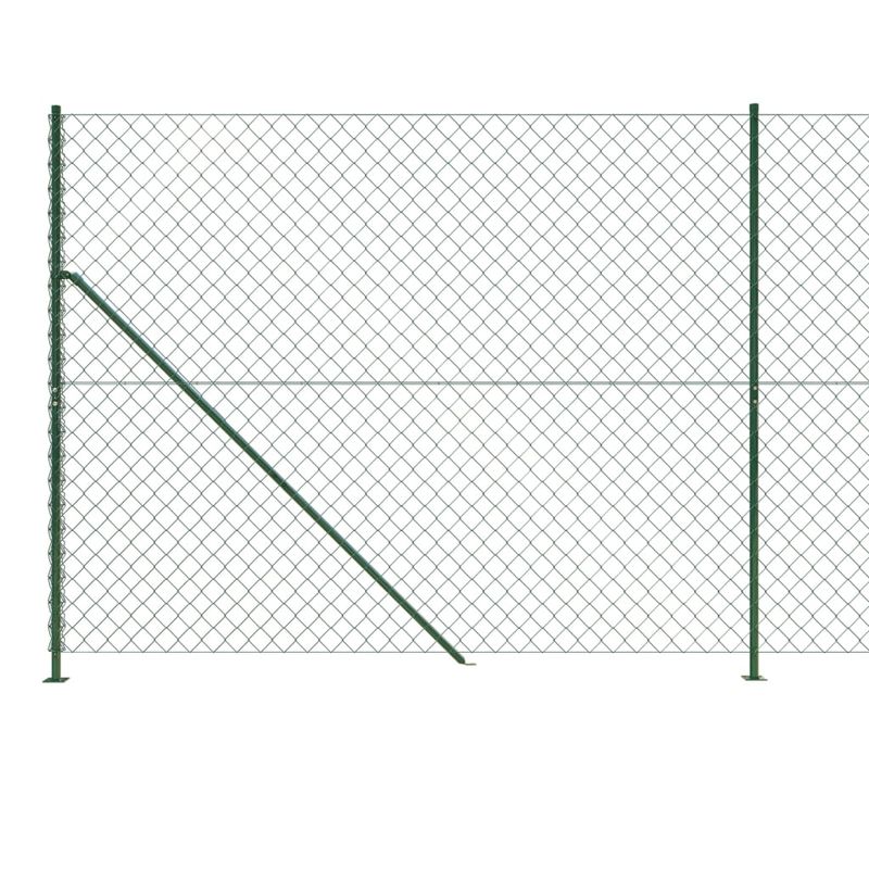 Casa si Gradina - Gradina si terasa - Garduri, panouri si accesorii - Gard plasa de sarma cu bordura, verde, 2,2x25 m - Infinity.ro
