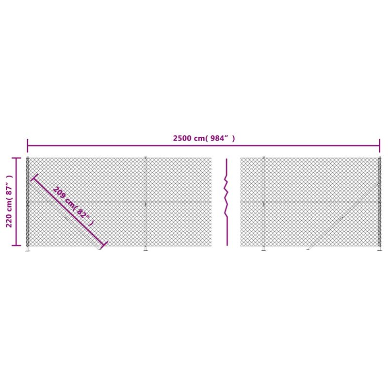 Casa si Gradina - Gradina si terasa - Garduri, panouri si accesorii - Gard plasa de sarma cu bordura, verde, 2,2x25 m - Infinity.ro