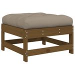 Casa si Gradina - Gradina si terasa - Mobilier exterior - Canapele si fotolii gradina - Taburet de gradina cu perna, maro miere, lemn masiv de pin - Infinity.ro