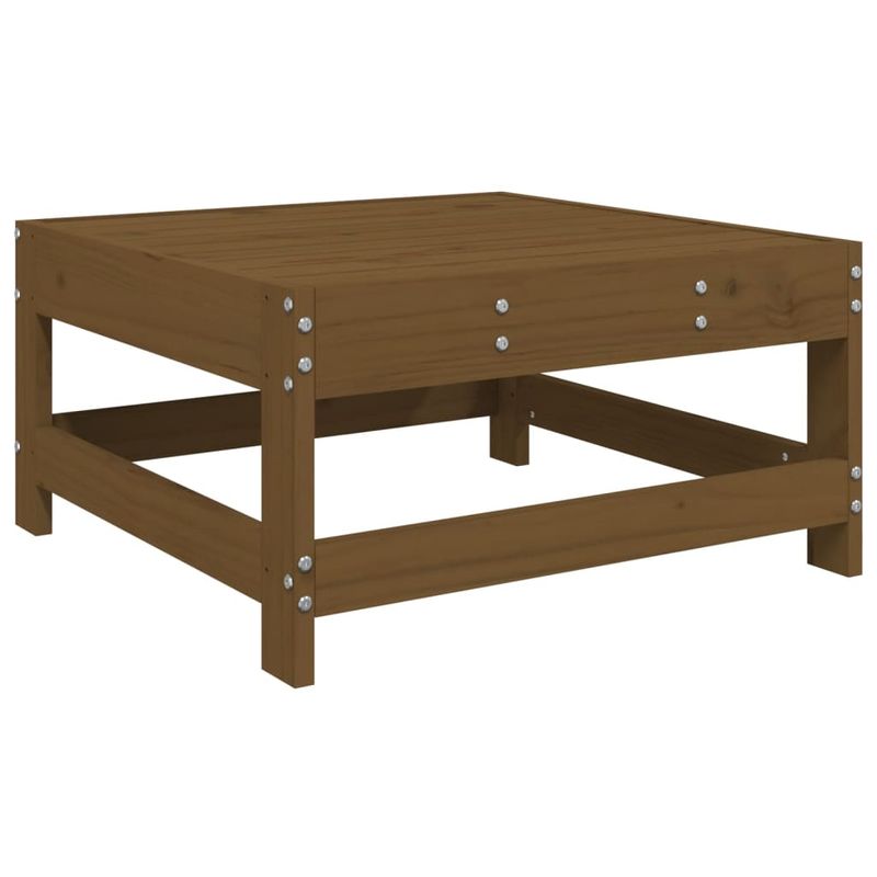 Casa si Gradina - Gradina si terasa - Mobilier exterior - Canapele si fotolii gradina - Taburet de gradina cu perna, maro miere, lemn masiv de pin - Infinity.ro