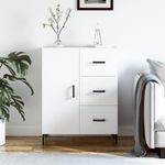 Casa si Gradina - Mobilier - Comode si corpuri - Comode - Servanta, alb, 69,5x34x90 cm, lemn compozit - Infinity.ro