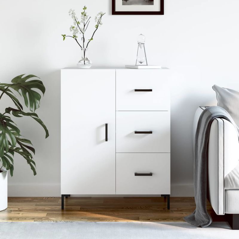 Casa si Gradina - Mobilier - Comode si corpuri - Comode - Servanta, alb, 69,5x34x90 cm, lemn compozit - Infinity.ro