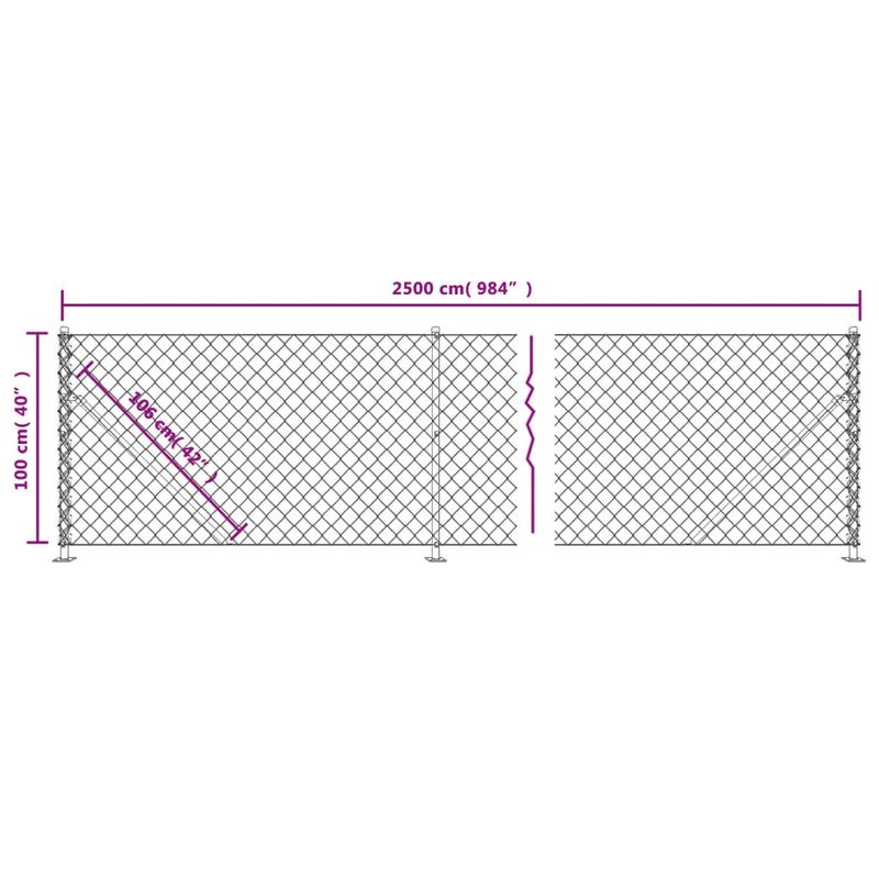 Casa si Gradina - Gradina si terasa - Garduri, panouri si accesorii - Gard plasa de sarma cu bordura, verde, 1x25 m - Infinity.ro