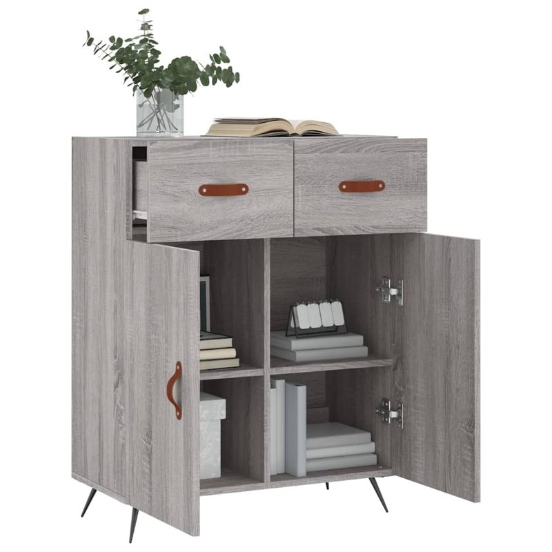 Casa si Gradina - Mobilier - Comode si corpuri - Comode - Servanta, gri sonoma, 69,5x34x90 cm, lemn compozit - Infinity.ro