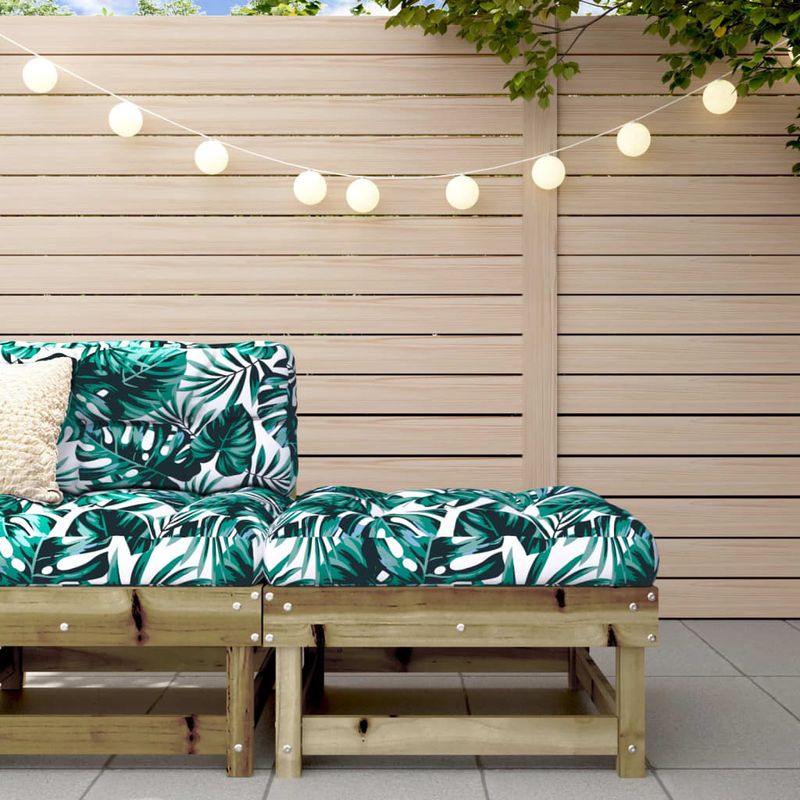 Casa si Gradina - Gradina si terasa - Mobilier exterior - Canapele si fotolii gradina - Taburet de gradina cu perna, lemn de pin tratat - Infinity.ro