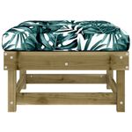 Casa si Gradina - Gradina si terasa - Mobilier exterior - Canapele si fotolii gradina - Taburet de gradina cu perna, lemn de pin tratat - Infinity.ro