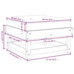 Casa si Gradina - Gradina si terasa - Mobilier exterior - Canapele si fotolii gradina - Taburet de gradina cu perna, lemn de pin tratat - Infinity.ro