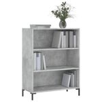 Casa si Gradina - Mobilier - Biblioteci si rafturi - Biblioteci - Biblioteca, gri beton, 69,5x32,5x90 cm, lemn compozit - Infinity.ro