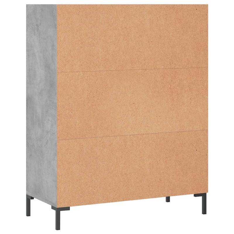 Casa si Gradina - Mobilier - Biblioteci si rafturi - Biblioteci - Biblioteca, gri beton, 69,5x32,5x90 cm, lemn compozit - Infinity.ro