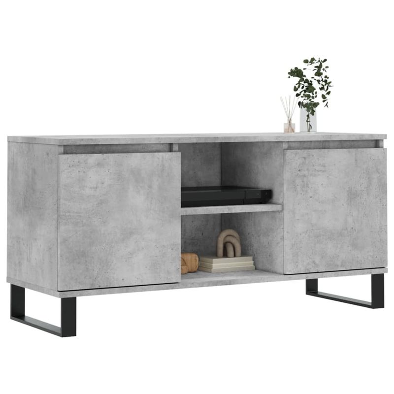 Casa si Gradina - Mobilier - Comode si corpuri - Comode - Comoda TV, gri beton, 104x35x50 cm, lemn compozit - Infinity.ro