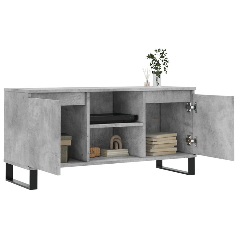 Casa si Gradina - Mobilier - Comode si corpuri - Comode - Comoda TV, gri beton, 104x35x50 cm, lemn compozit - Infinity.ro
