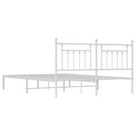 Casa si Gradina - Mobilier - Paturi si accesorii - Paturi - Cadru de pat metalic cu tablie, alb, 160x200 cm - Infinity.ro