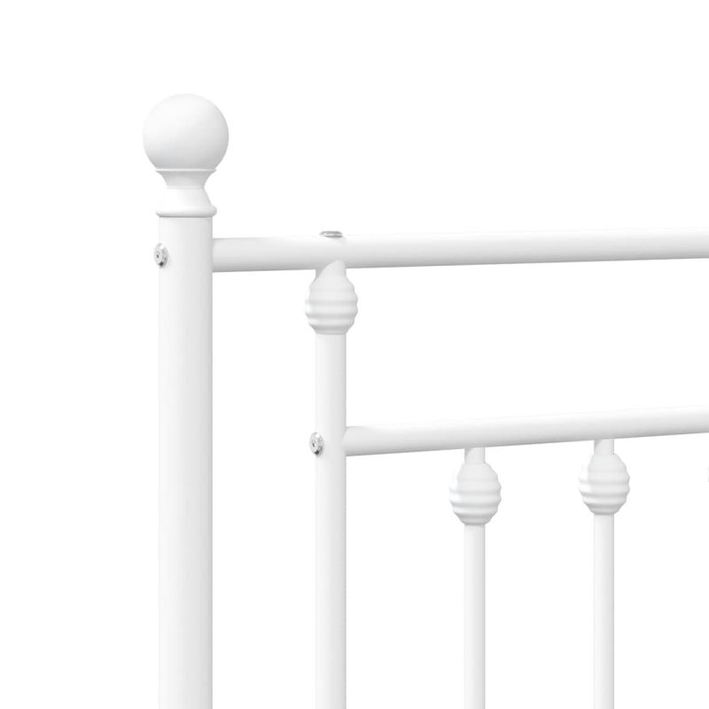 Casa si Gradina - Mobilier - Paturi si accesorii - Paturi - Cadru de pat metalic cu tablie, alb, 160x200 cm - Infinity.ro