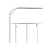Casa si Gradina - Mobilier - Paturi si accesorii - Accesorii paturi - Tablie de pat metalica, alb, 100 cm - Infinity.ro