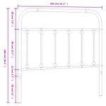 Casa si Gradina - Mobilier - Paturi si accesorii - Accesorii paturi - Tablie de pat metalica, alb, 100 cm - Infinity.ro