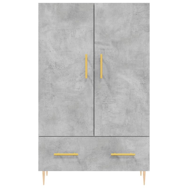Casa si Gradina - Mobilier - Comode si corpuri - Corpuri bucatarie - Dulap inalt, gri beton, 69,5x31x115 cm, lemn prelucrat - Infinity.ro
