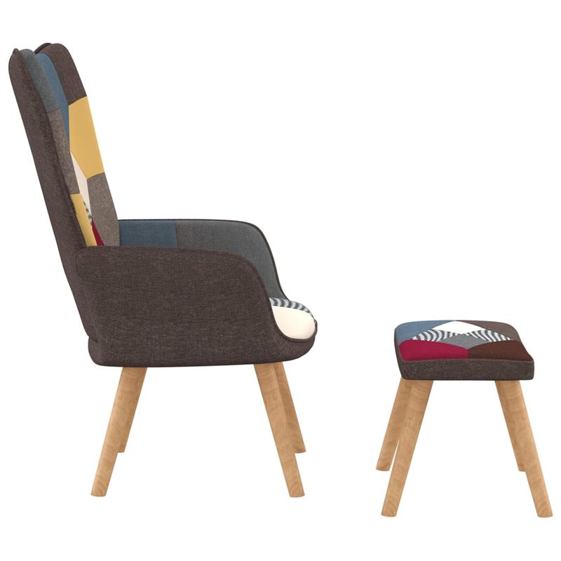 Casa si Gradina - Mobilier - Scaune si fotolii - Fotolii - Fotoliu de relaxare cu taburet, textil, petice - Infinity.ro