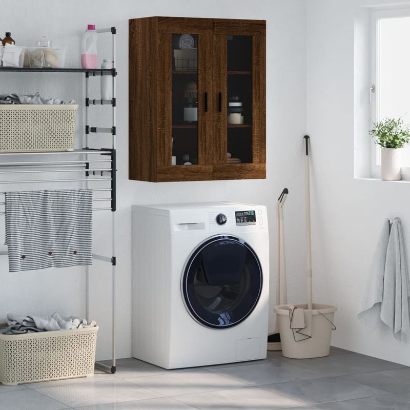 Casa si Gradina - Mobilier - Comode si corpuri - Comode - Dulap montat pe perete, stejar maro, 69,5x34x90 cm - Infinity.ro
